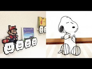 【DIY】100均で手に入る「アイロンビーズ」&「ワイヤークラフト」を使ったお洒落なインテリアアイデア♡～"Iron Beads" & "Wire Craft".