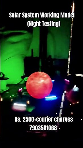 Solar System Working Model with Light and Motor | School Model and Projects #solarssystem