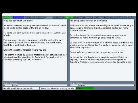 Create an XLIFF file in the Local AI Translator