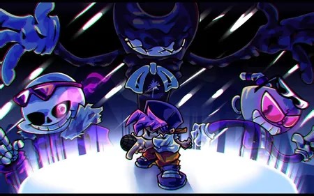 【各个出神曲】FNF超优质模组 b-side indie cross全流程