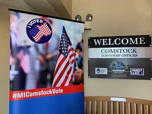 Comstock Township encourages voter participation with selfie station