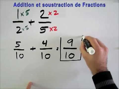 Addition et soustraction de Fractions