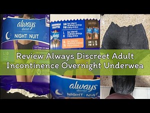 Review Always Discreet Adult Incontinence Overnight Underwear for Women, Small/Medium, Up to 100% Bl