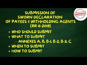 Submission of Sworn Declaration of Payees and Withholding Agents (WA) | 𝗣𝗧𝗔𝗕𝗖𝗣 𝗕𝘂𝘀𝗶𝗻𝗲𝘀𝘀 𝗖𝗼𝗮𝗰𝗵𝗶𝗻𝗴