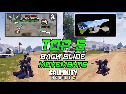 TOP 5 COD HAREESH BACK SLIDE MOVEMENTS | TIPS AND TRICKS (COD MOBILE) GUIDE/TUTORIAL (PART - 1)