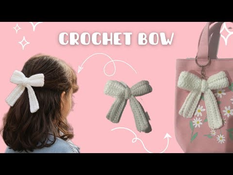 Cute Crochet Bow in Minutes 🎀 | Easy Crochet Tutorial
