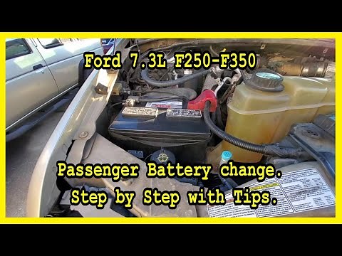 Ford 7 3L F250 F350 Passenger Battery Change Step by Step W Tips