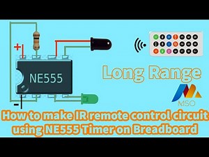 How to make IR remote control circuit using NE555 Timer on Breadboard| NE555 project| school project