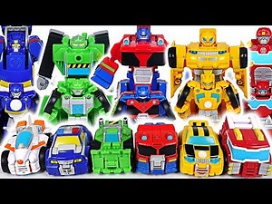 Cute and easy!! Transformers Rescue Bots Flip Racers Bunblebee, Optimus Prime! Go! - DuDuPopTOY