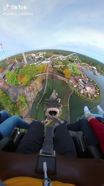 Thrilling Dive Coaster Drop at Heide Park, Germany