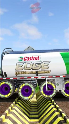 Trucks Tow Trailers vs Gutter #short #beamng #beamngdrive #trucksvs