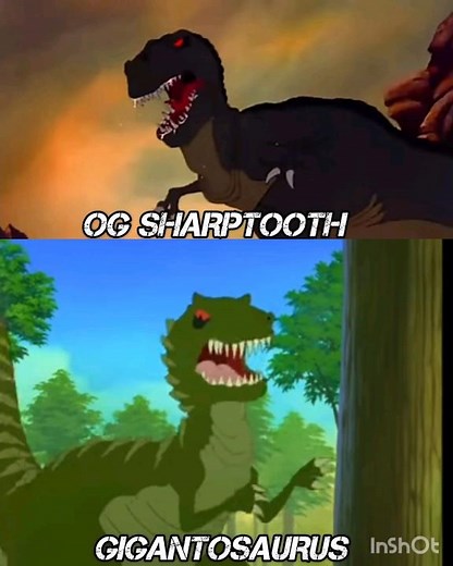 Land Before Time Sharptooth Vs Sharptooth