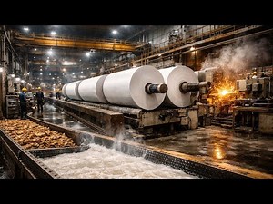 Inside the World's Most Advanced Paper Mill: From Pulp to Rolls of $1,000 Paper (Full Process)