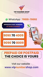 Impressive Digit Wonders VIP Mobile Number! . Grab it Now or Regret it Later! Hurry Up! WhatsApp: 70091-70092 https://wa.link/xo047q . For More Information, Visit our Website: https://www.vipnumbershop.com/ . . . . #vipmobile #vipnumber #vipmobilenumber #mobilenumber #number #trending #luxury #celebritynumber #exoticlifestyle #luxurylifestyle #fancymobilenumber #vipnumbershop #exoticmobilenumber #luxurymobilenumber #royaltouch #eliteclub #getfancy #communicationstarter | VIP Number SHOP