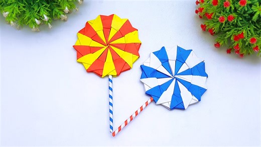 DIY Paper Lollipop | Paper Crafts For School | Easy craft ideas | Lollipop Making Using Paper #PaperLolipopMaking #HowToMakeLolipop #EasyPaperCrafts | Mr. Creator