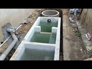 toilet septic tank inlet out let pipe setting & 110mm pipe setting.