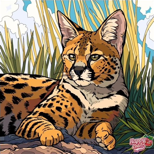 Savannah Cat Colouring Video #savannah #cat #wildcat #colouring #coloring #visualart #video #art