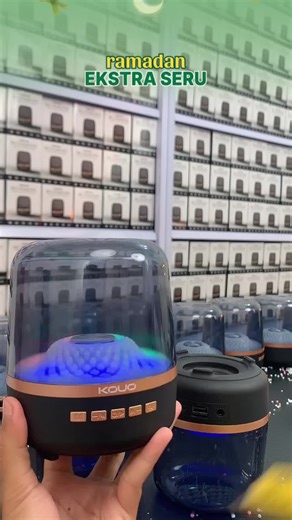 BASS VERSI TERBARU {EXCLUSIVE TONI_CU} KOUO Speaker RGB Crystal Bluetooth 5.4 Full Bass Audio dengan Port SD Card AUX & Tahan Air IPX-5 Portabel untuk Musik Offline Factory Grosir