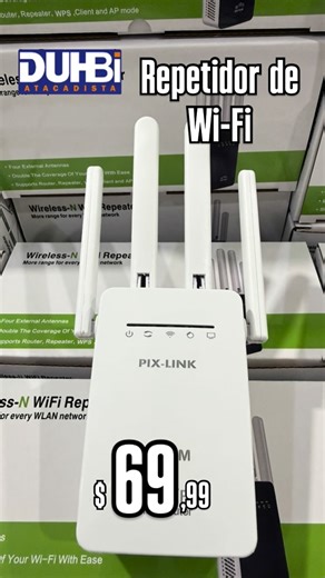 DUHBI ATACADISTA | Repetidor de sinal , extensor de Wi-Fi com 4 antenas $ 69,99 📍 Rua Quatorze ( frente a cacau show) Santa fé do Sul SP. 📍 Rua Paranaíba, (... | Instagram