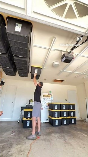 Maximize Your Garage Space with the Tote Slide Pro! #storagespace #storagesolutions #garagestorage