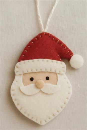 Beginner Santa Ornament, Hand Sewing PDF PATTERN, Tree, Christmas, Cute, Easy, Tutorial, Craft, Kids, Diy, Felt, Toy, Doll, Activity, Child - Etsy