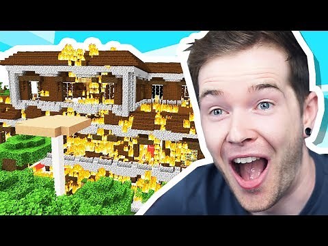 I BURNED DOWN a Woodland Mansion in Minecraft Hardcore!