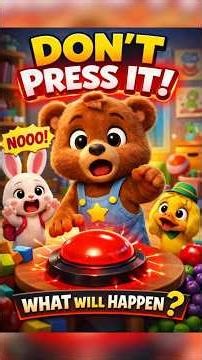 DON’T Press the Red Button! 🚨 | Benny the Bear Kids Challenge #healthyhabits #kidslearning