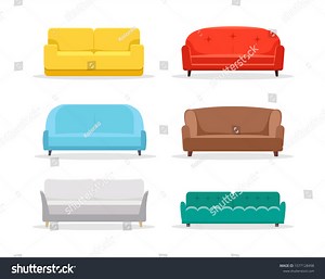 Sofa Flat Vector Icon Furniture Interior Stock Vector (Royalty Free) 1577128498 | Shutterstock