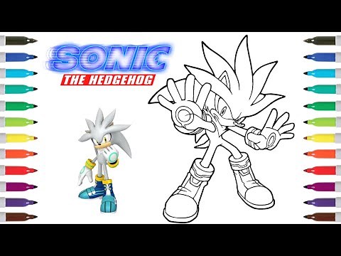 Sonic the Hedgehog Coloring Book Page | Silver the Hedgehog