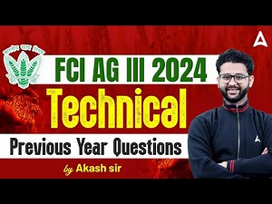 FCI AG 3 Technical | Previous Year Questions | By Akash Sir