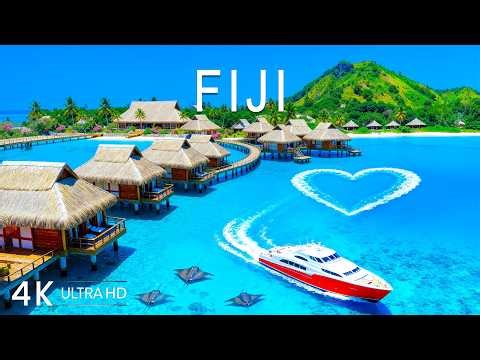 [4K] Fiji 🇫🇯 Overwater Villas, Coral Reefs & Pacific Ocean Views