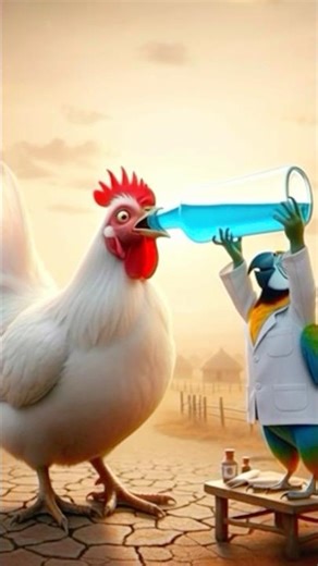 डॉक्टर की गलत दवा से मुर्गी के साथ बड़ा मज़ेदार हादसा! 😂🐔#shorts