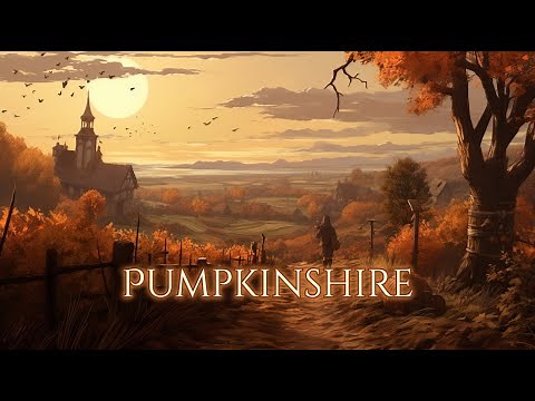 Rural Autumn Ambience and Music 🎃| cozy autumn village ambience with positive ambient music