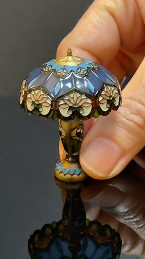 3.9K views · 62 reactions | This Tiffany style floral lamp will add its quaint antique style to any dollhouse. Available in my store as kit or painted lamp. #esthersminiatures #dollhouse #112scalemodel #poppenhuisminiaturen #dollhouselighting #puppenhaus #dollhousefurniture #dollhousesofinstagram | Esther's Miniatures | Facebook