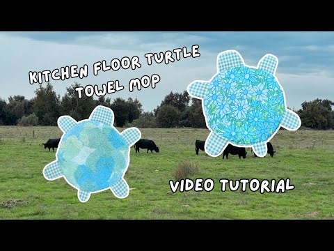 Sew a Floor Turtle Towel Foot Mop (Eco-Friendly and Functional Pattern) Easy Up-cycle for Beginners