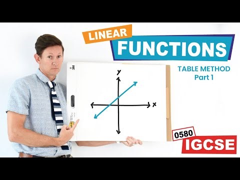 How to draw a linear function using the table method_IGCSE series