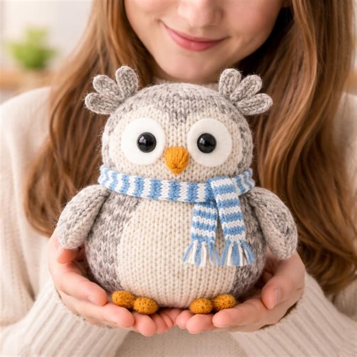 Winter Owl Plushie Knitting Pattern PDF, Stuffed Toy Tutorial - Etsy UK
