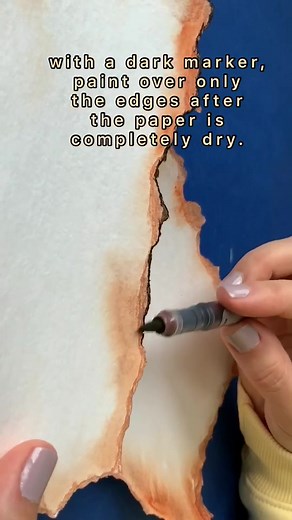 Burnt paper effect 🔥 #art #crafts #satisfying