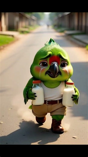 Powered by AI, trained to steal hearts 💚”#ParrotAI #CuteParrot #AIAnimals #AICreator #AIVideo