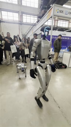 63 reactions | A robot walking a robot dog in Shanghai? How sci-fi is that! #Shanghai #robot #Unitree #China | China Pixels | Facebook