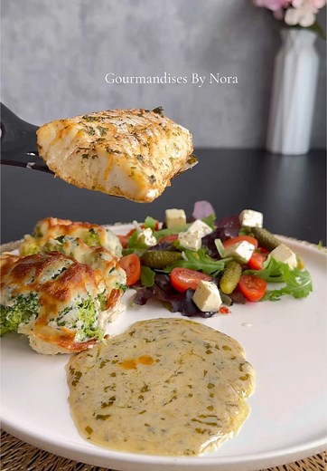 Recette simple de dos de cabillaud au four avec sauce au beurre citronnée