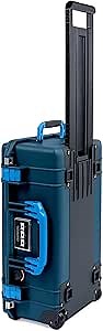 Pelican Air 1535 Carry-On Case by ColorCase - Deep Pacific Blue - Medium Size Waterproof Case - Blue Handles & Latches