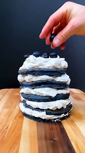 Celebrate the spaciest day of the year with this out-of-this-world Midnight Blueberry Pancake recipe from the ingenious Justin Schuble! Goes great with a glass of blue milk. 🪐 https://www.krusteaz.com/recipes/midnight-blueberry-pancakes/ | Krusteaz