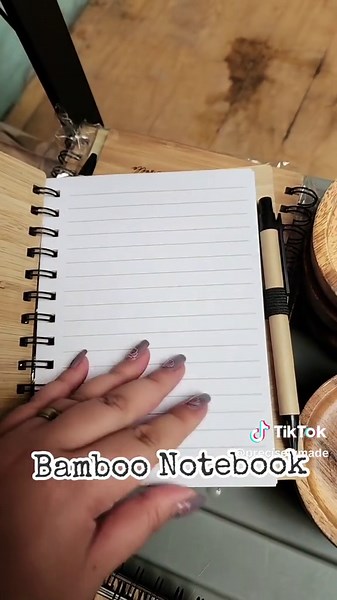 Personalized Bamboo Notebook with Laser Engraving