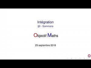 Integration §0 Sommaire
