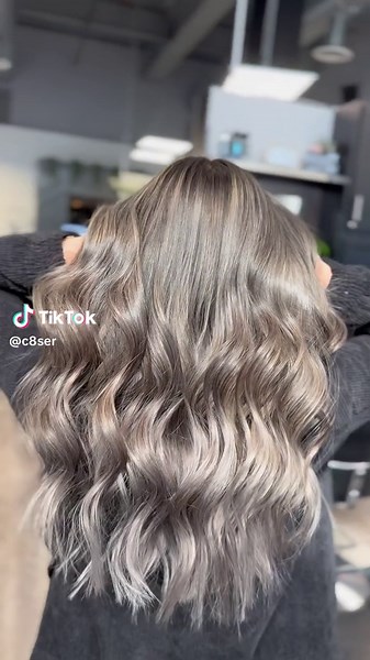 The perfect ash brown for fall. Toned her with shades eq 6abn and 7m #fyp #redken #redkenshadeseq #ashbrown #hairstylist #stocktonhairstylist