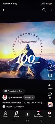 Paramount Pictures (100 Y) / DW A SKG (2012, T V) (Pf S-A M 2: W C) #shorts (FIXED) In Reversed