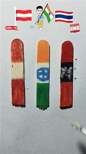 🇦🇹🇮🇳🇹🇭|| national flag art with shabu dana ❤️ #art #viral #indianflag #india #flag #trending