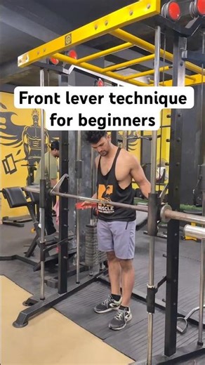 Front lever technique for beginners