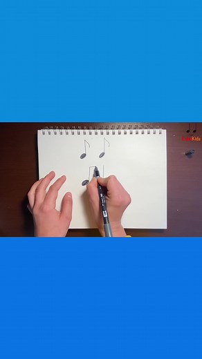 How to Easily Draw Barred 8th Notes Tutorial for Kids